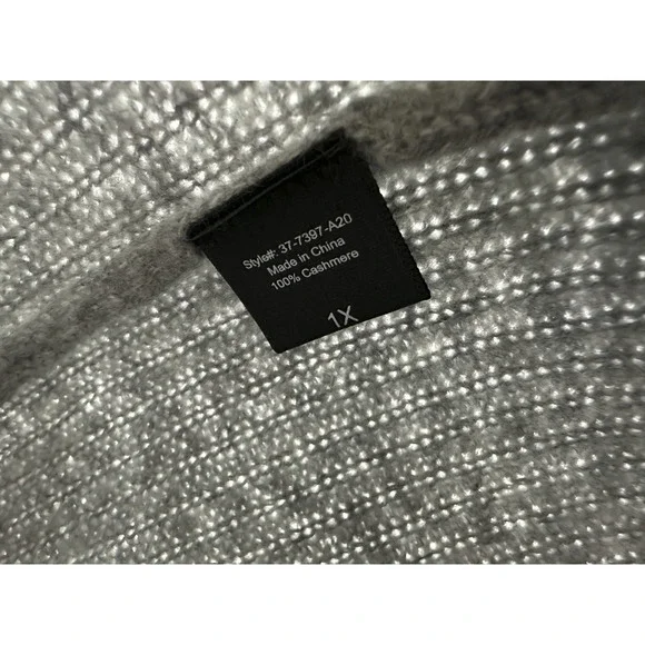 Jenni Kayne Cashmere Cocoon Cardigan Heather Grey Women’s Plus Size 1X Oversized - Picture 8 of 16